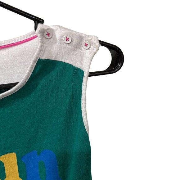 Girls Mini Boden Sleeveless Green "Sunny" Romper With Button  Pockets 11-12 year - Picture 4 of 5